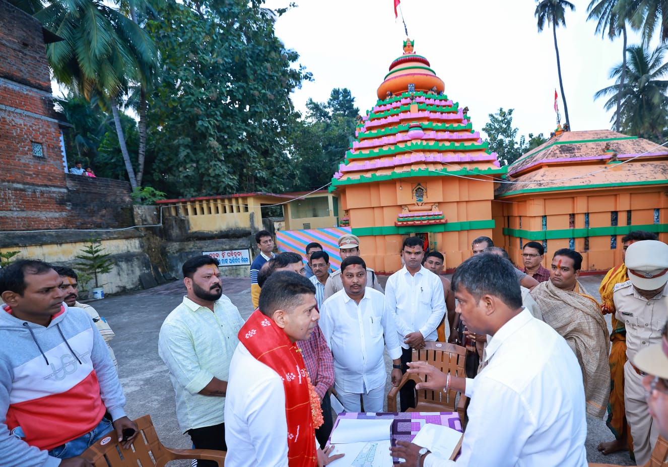 T Secy Visits Maa Bhagabati Temple Tangi Ugratara Temple Master Plan