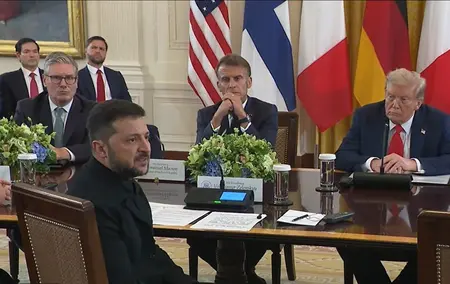 Trump, Zelensky say they had good bilateral; Europeans welcome US involvement in security guarantee