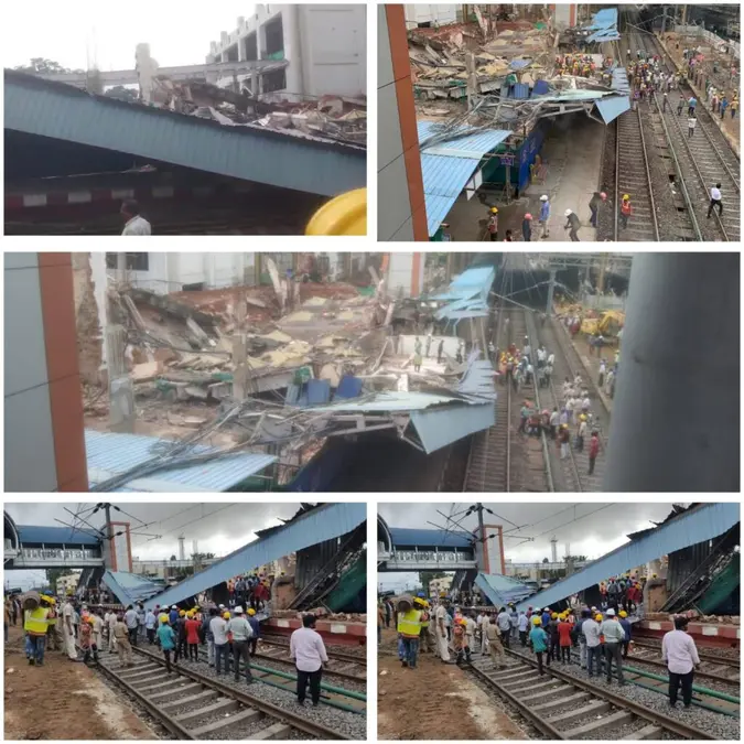 Cuttack Railway Station Roof Collapse Disrupts Train Services