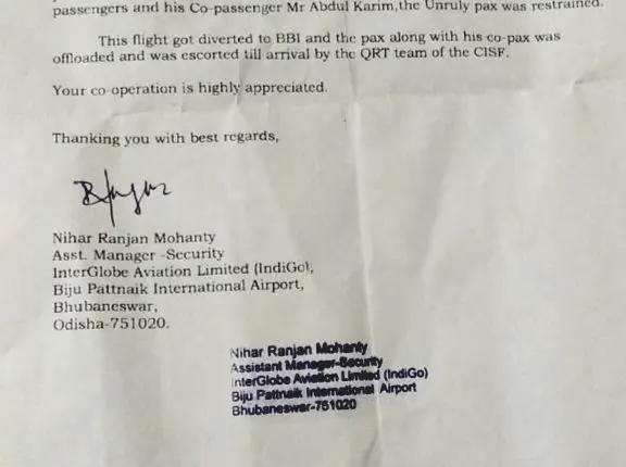 Indigo Hyd-Guwahati Flight Diverted to BBSR to Deboard ‘Unruly’ Passenger