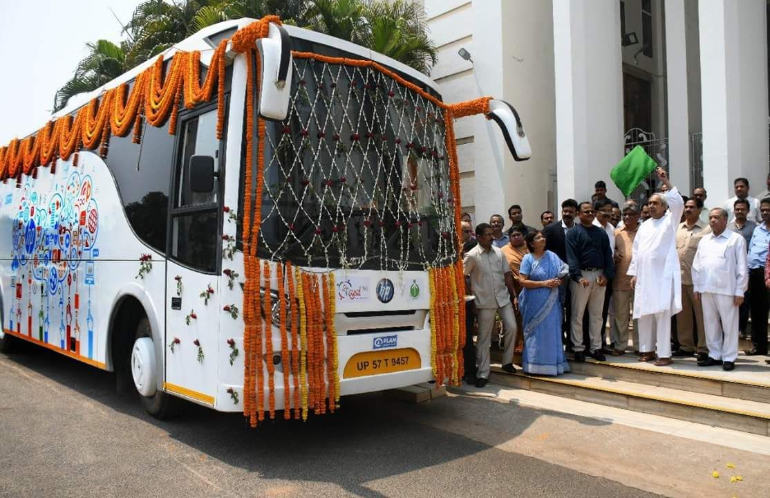Odisha Bridges Digital Gap, Naveen Flags Off World on Wheels Digital Literacy Bus