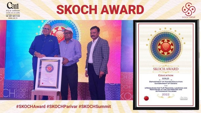 Odisha Higher Education Dept Receives SKOCH Gold Award | News Room Odisha